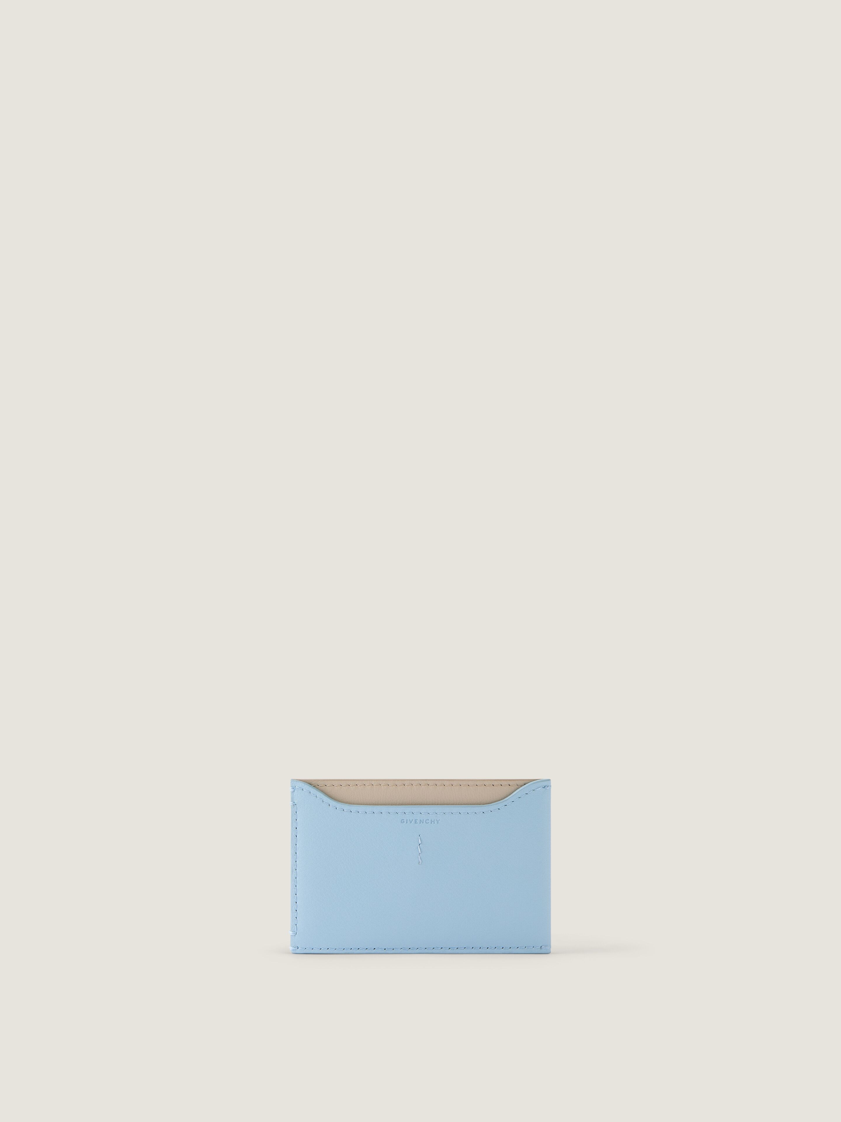 Day card holder in grained leather